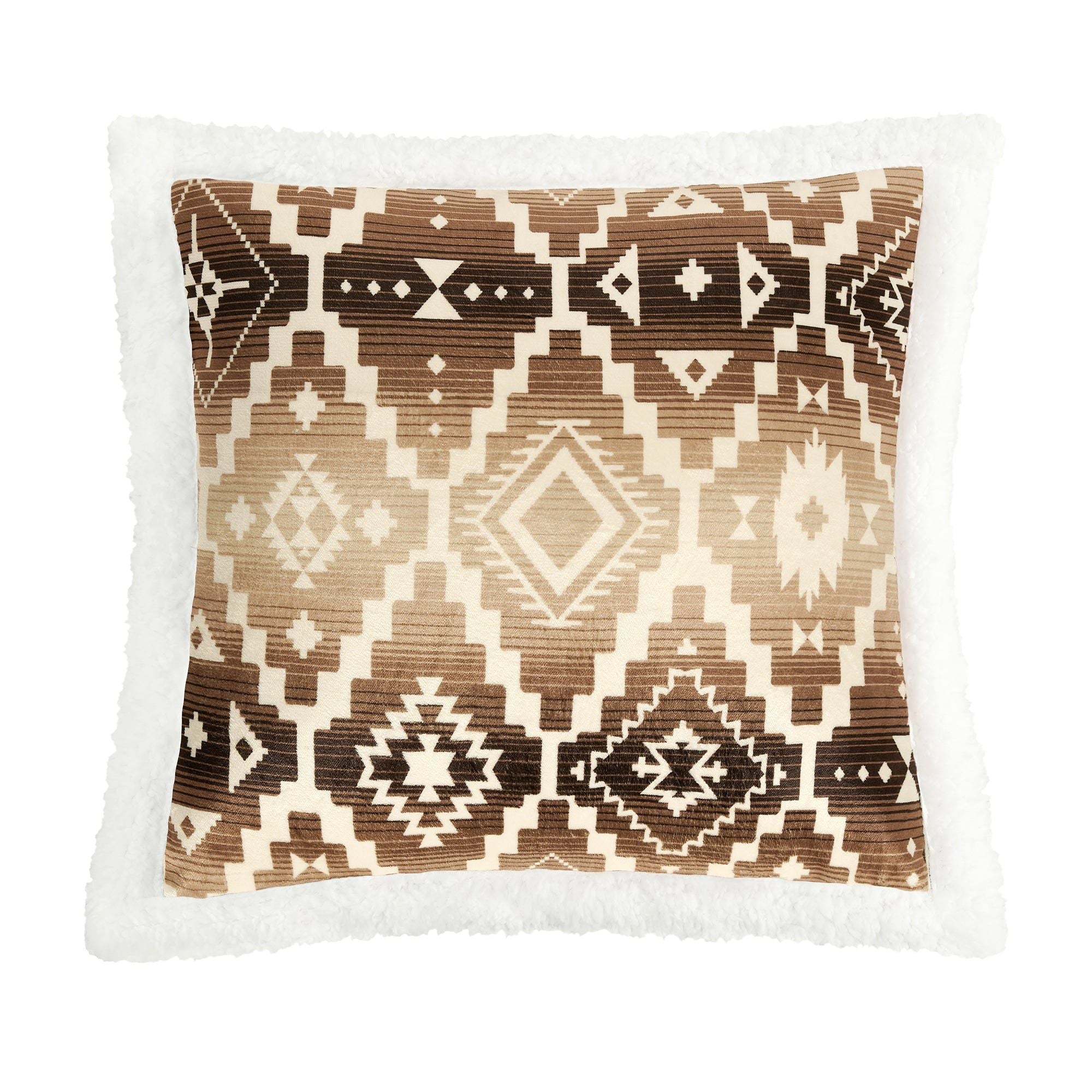 Campfire - Chalet Aztec Campfire Sherpa Pillow - Multi Color