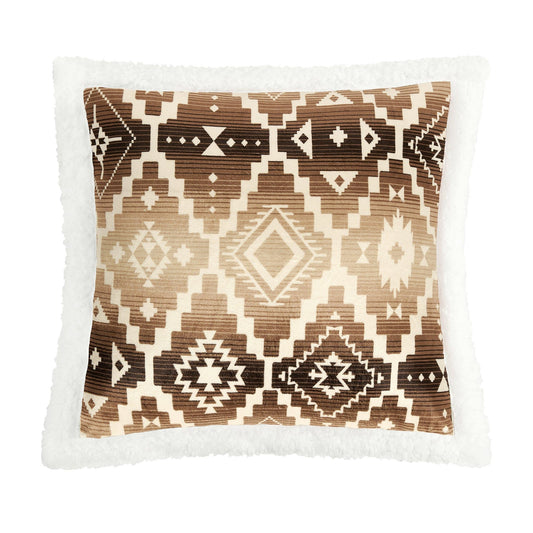 Campfire - Chalet Aztec Campfire Sherpa Pillow 6 Per Carton - Multi Color