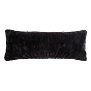 Ruched Rabbit - Lumbar Pillow With Down Insert - Black