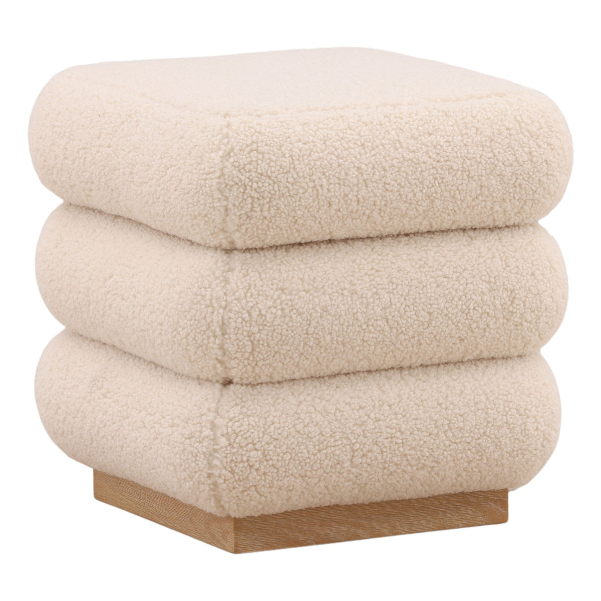 Rosana - Storage Stool - Cream And Light Natural