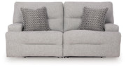 Acklen Place - 2-Piece Power Reclining Sectional Loveseat - Pewter