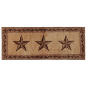 Rustic Star - 3-Star Scroll Motif Rug - Chocolate