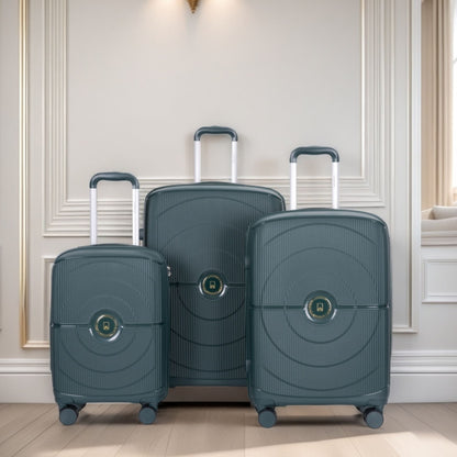 3 Piece Set Expandable Hardshell Suitcase Double Spinner Wheels