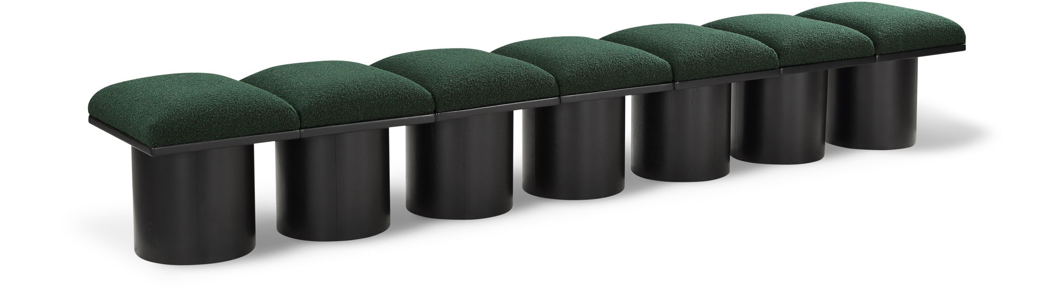 Pavilion - 7 Piece Modular Bench With Black Base