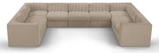 Rummi - Velvet Performance Fabric Upholstered 9 Piece Modular Sectional