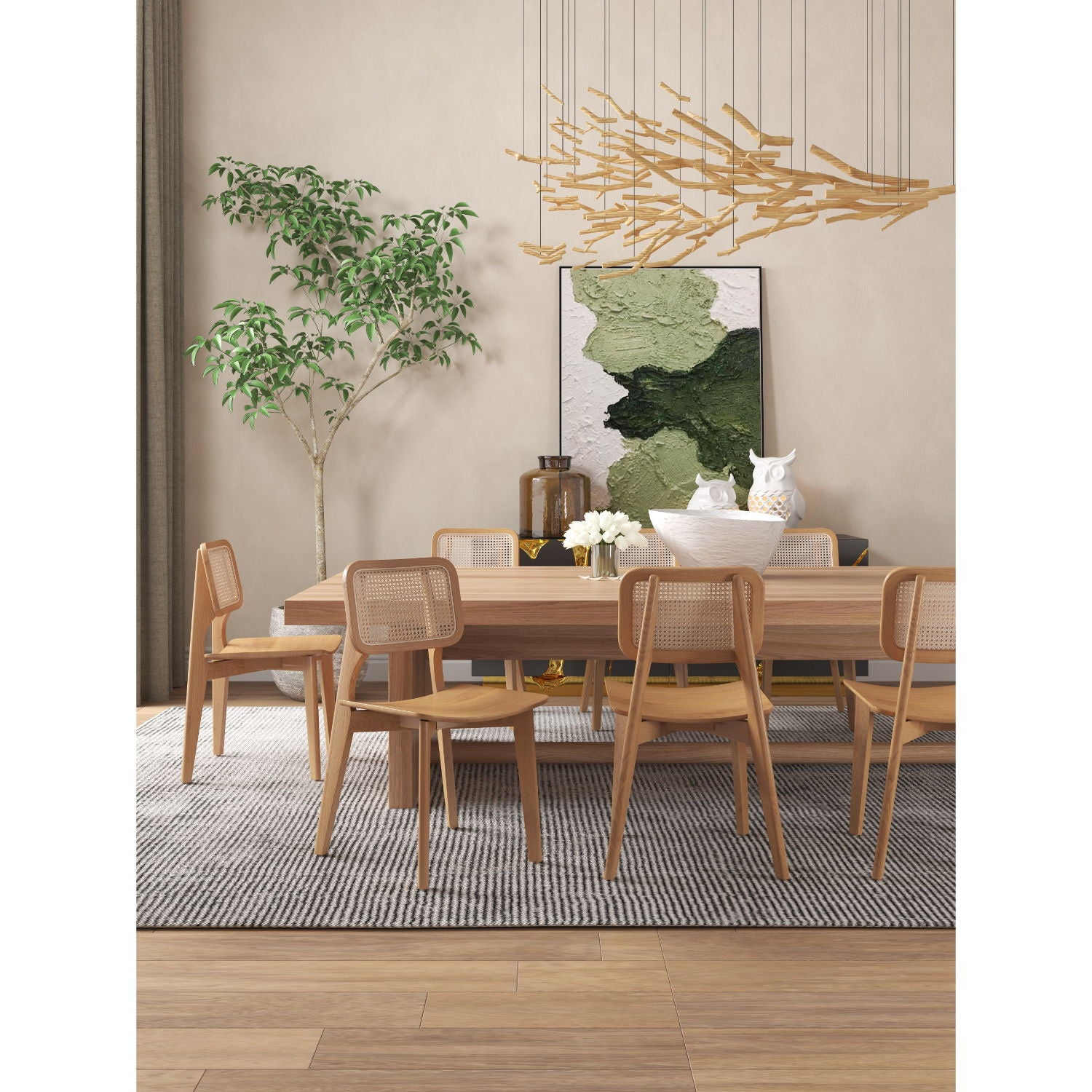 Versailles - Dining Chair With Cane Backrest (Set of 2)