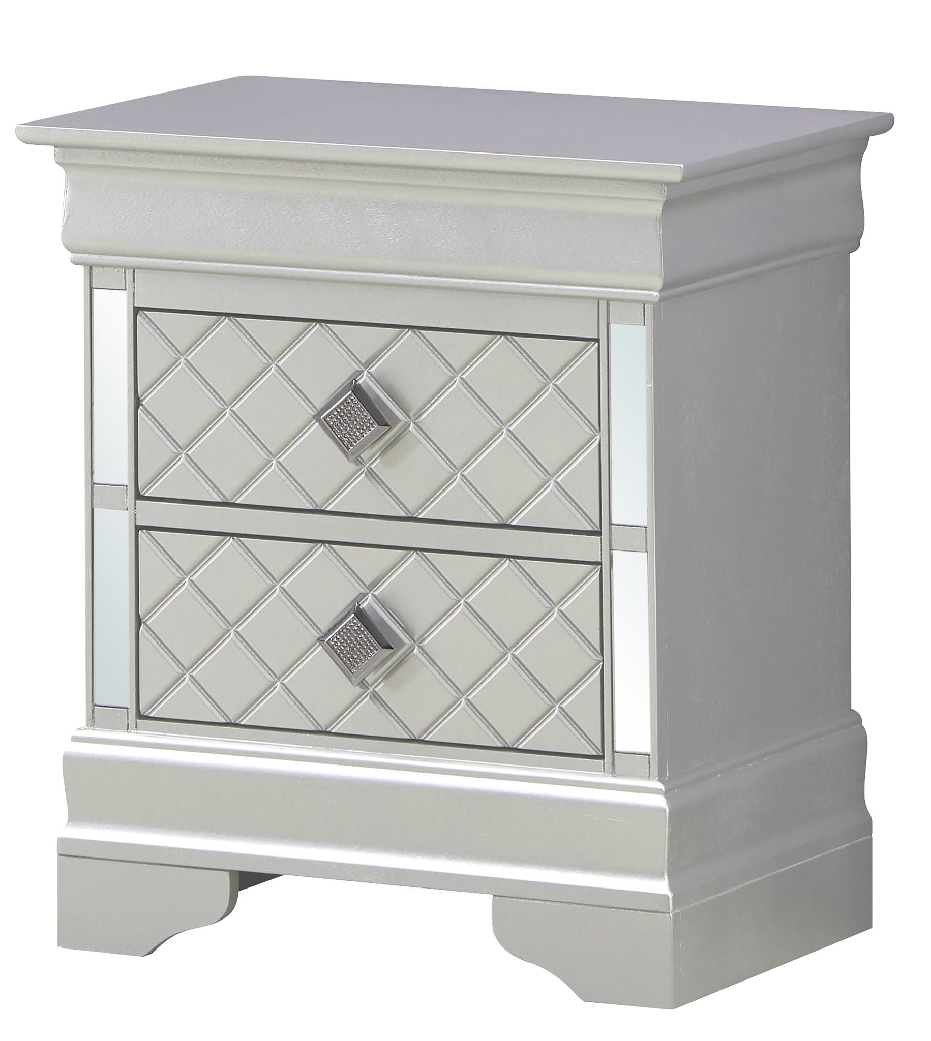 Verona - 24" Nightstand - Silver Champagne