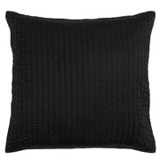 Satin Channel - Quilted Euro Sham - Black