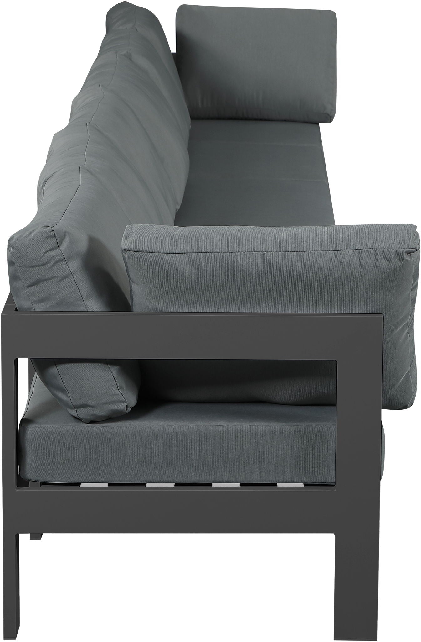 Nizuc - Outdoor Patio 6 Seat Modular Sofa With Gray Frame