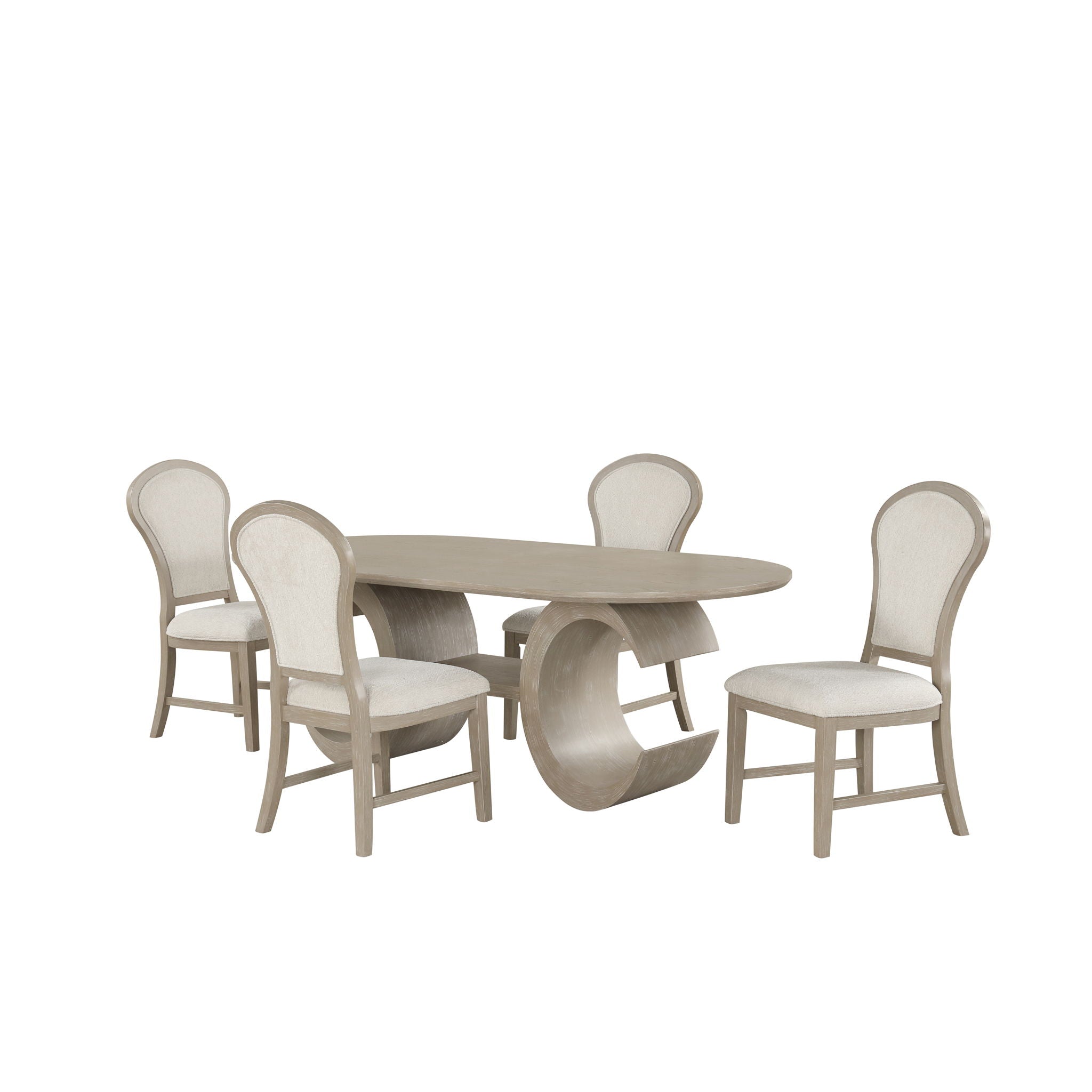 Gwendolyn Oval Dining Table Set - Thumbnail 2