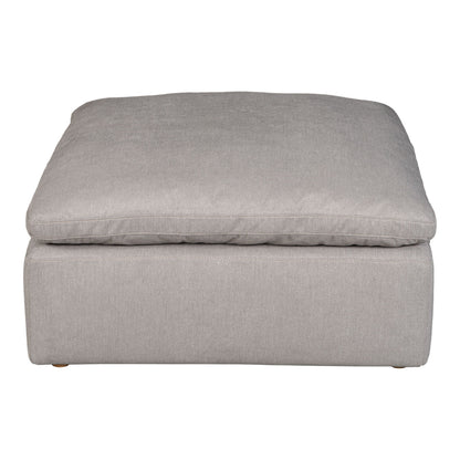 Terra - Livesmart Fabric Condo Ottoman - Light Gray