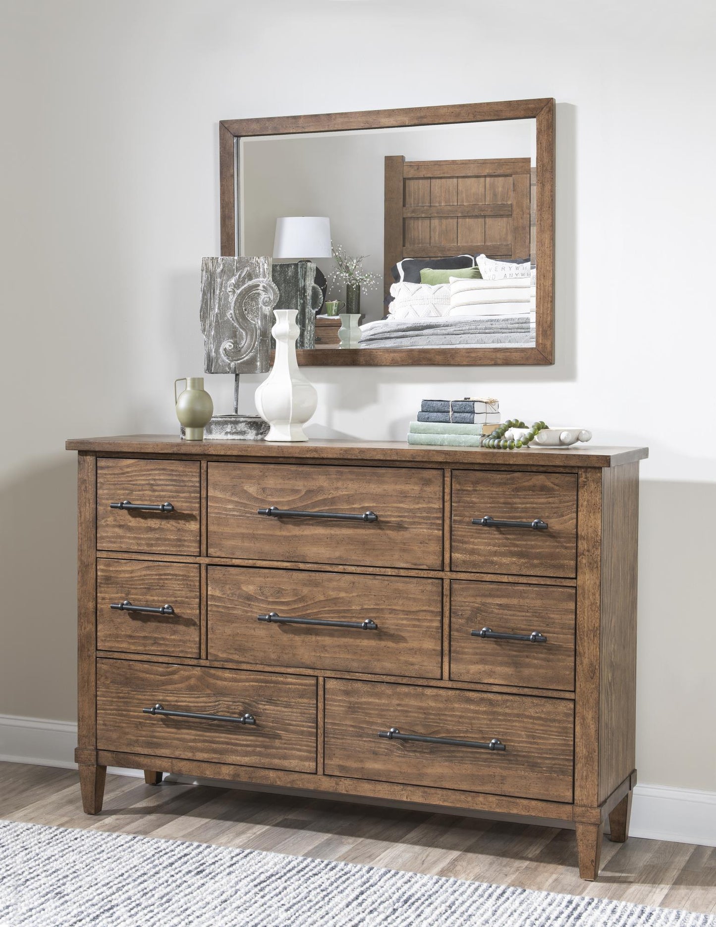 Artisan's Place - Rectangular Mirror - Vintage Pine Ironwood