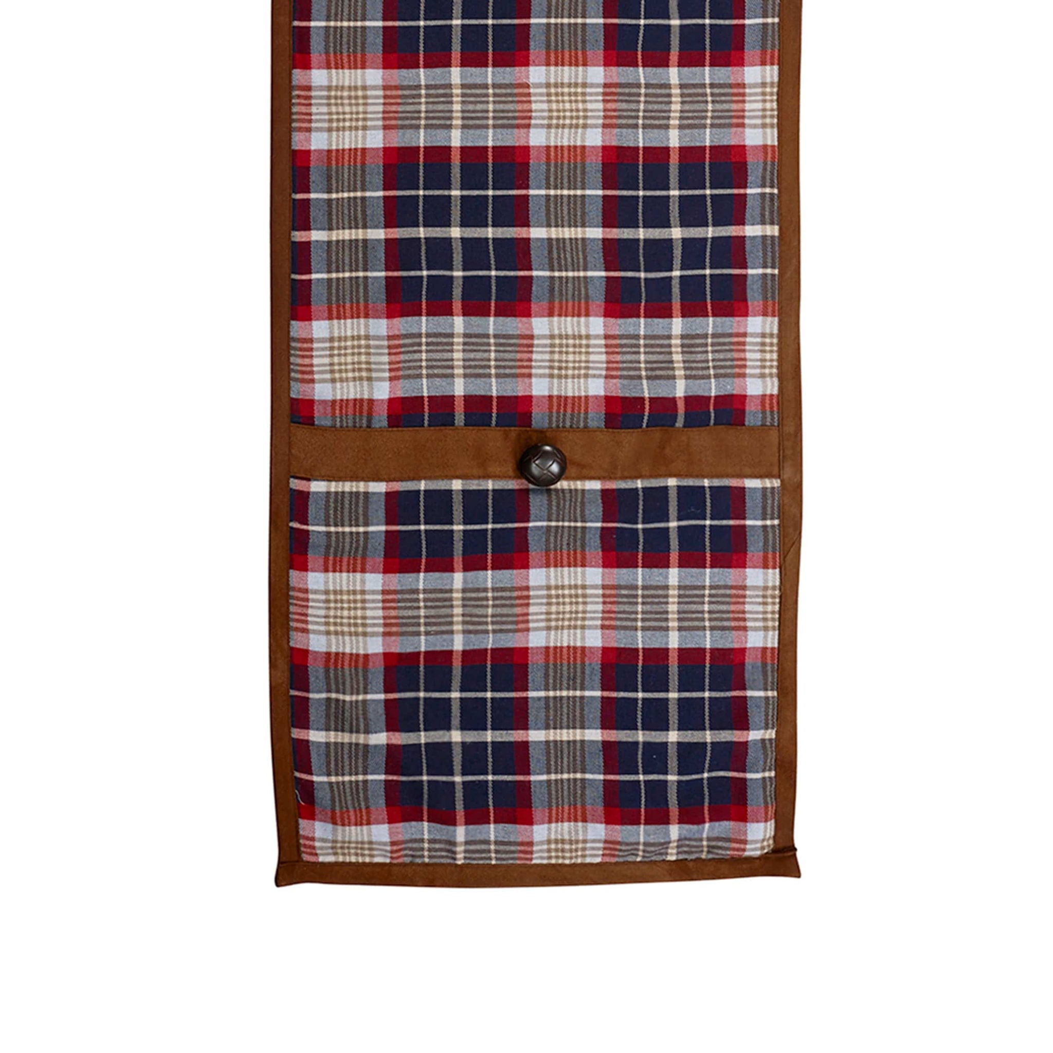 South Haven - Plaid Suede Runner - Blue / Red