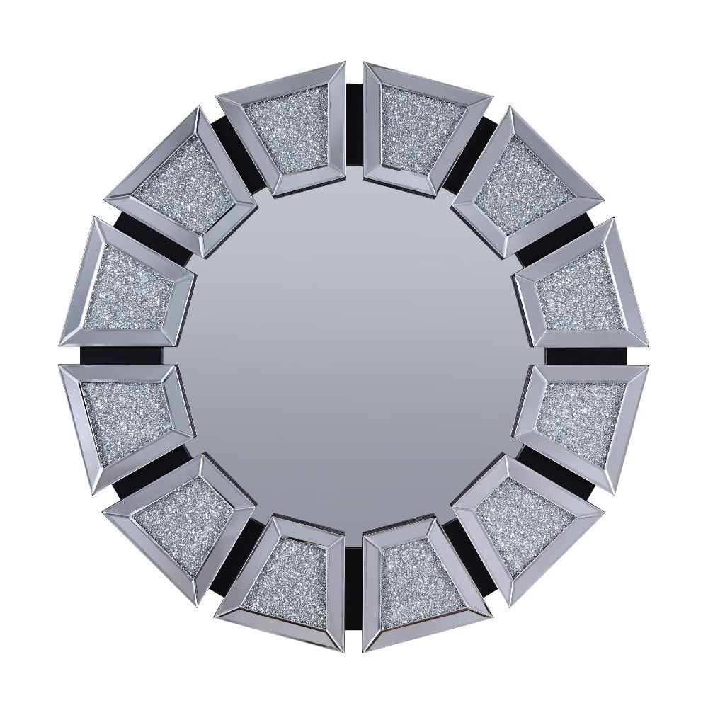 Noralie - Accent Mirror - Mirrored, Faux Diamonds