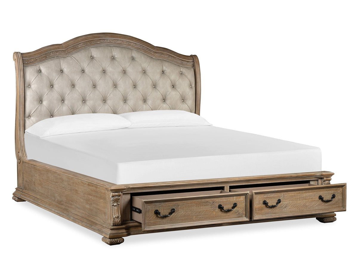 Marisol - Upholstered Sleigh Storage Bed