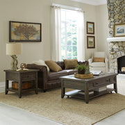 Paradise Valley - 3 Piece Table Set - Saddle Brown