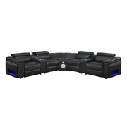 Nova - Sectional With Bluetooth Speaker, LED And Lifting Wine Cabinet