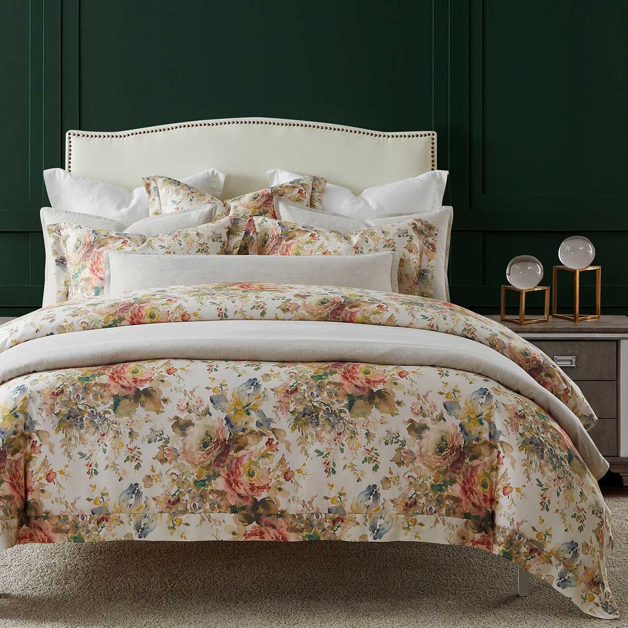 Lyocell - Queen Jardin Eucalyptus Duvet Cover Set (Set of 3) - Salmon