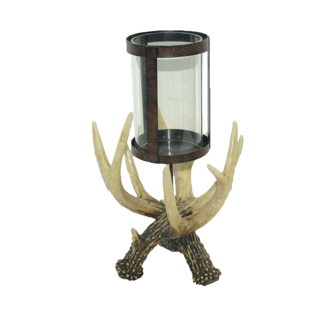 Antler - Hurricane Candle Holder 2 Per Carton - Tan / Brown