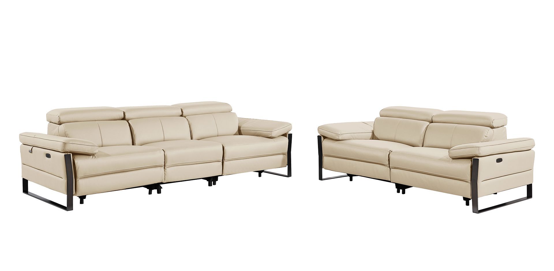 1246 - Modular Power Dual Reclining Sofa And Loveseat Set With Power Headrests