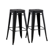 Backless Bar Stools (Set of 2) - Black
