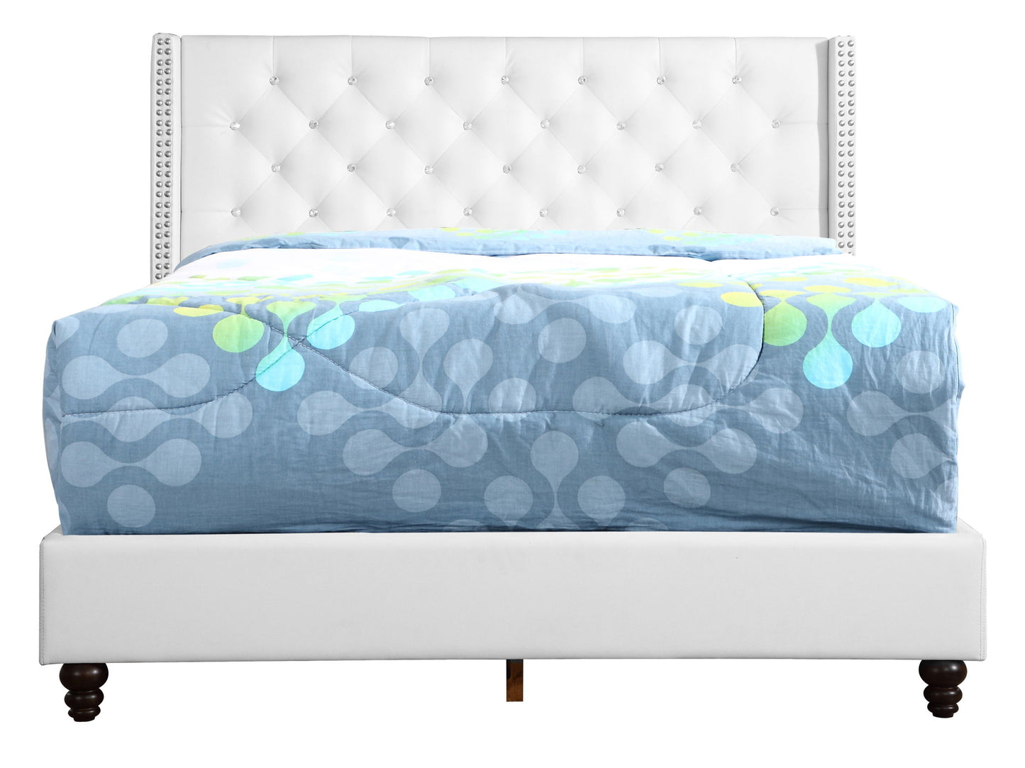 Glory Furniture - Julie - Faux Crystals Tufted Upholstered Bed