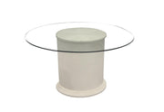 Maren - Complete Round Glass Top Dining Table