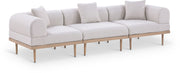 Laguna - 3 Piece Resilient Water Resistant Fabric 106.5" Upholstered Outdoor Patio Modular Sofa