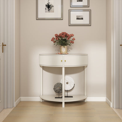 Demi Lune - Console Table With 2 Storage Drawers