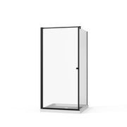 Goodyo - Frameless Corner Shower Door - Matte Black