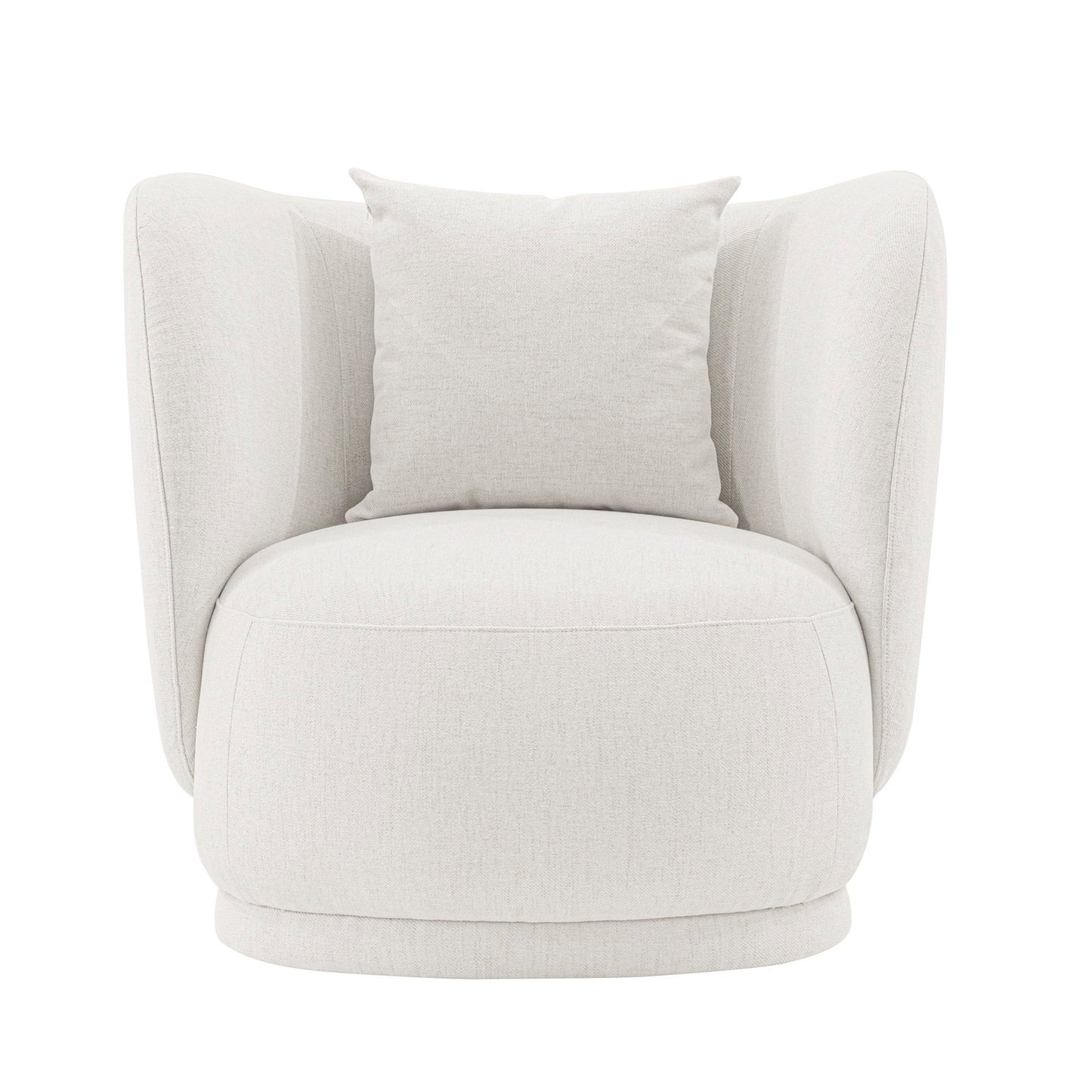 Weave - Accent Chair With Pillow, Comfortable Seating For Living Room - Cream