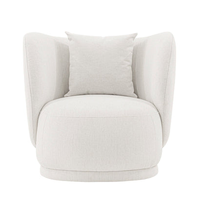 Weave - Accent Chair With Pillow, Comfortable Seating For Living Room - Cream
