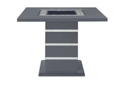 Monaco - Bar Table And Four Bar Stools - Dark Gray
