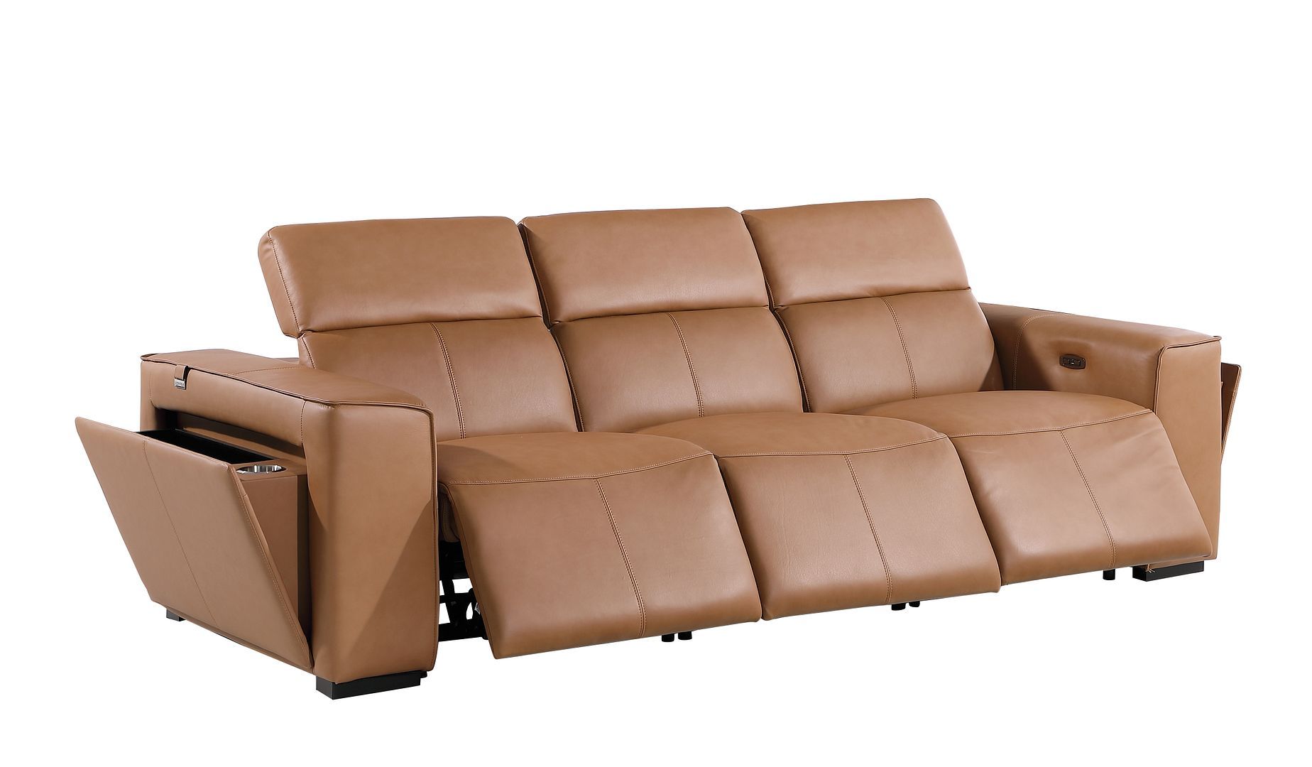1224 - 6-Piece Modular Power Reclining Sofa, Loveseat & Chair Set In With 6 Power Recliners & Power Headrests