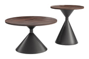 Rosk - Coffee Table Set - Walnut / Black