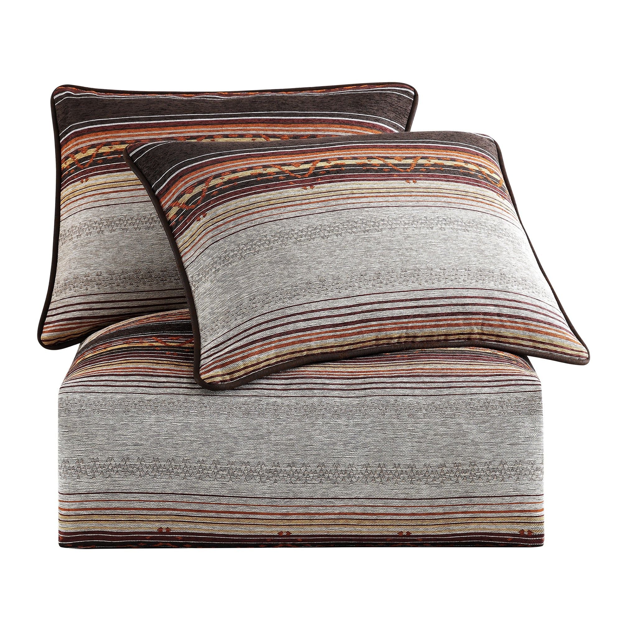 Estes - Queen Chenille Comforter Set (Set of 3) - Copper