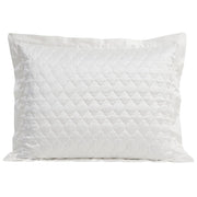High Shine Satin - 21" x 34" Quatrefoil Quilt Pillow Sham Set (Set of 2) - White