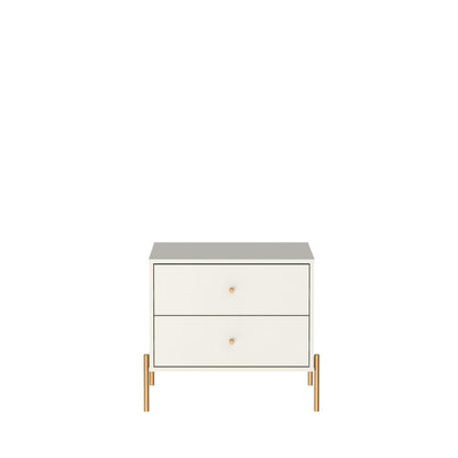 Jasper - Nightstand With 2 Drawers - Off White