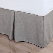 Carmen Kilim - Twin Faux Linen Bed Skirt - Solid Taupe