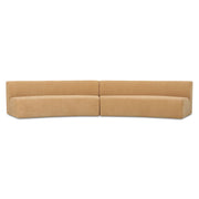 Naomi - 2 Piece Concave Modular Sectional - Golden Yellow