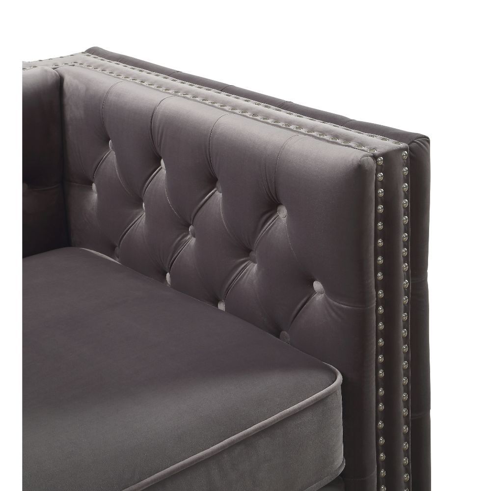 Gillian II - Chair - Dark Gray Velvet