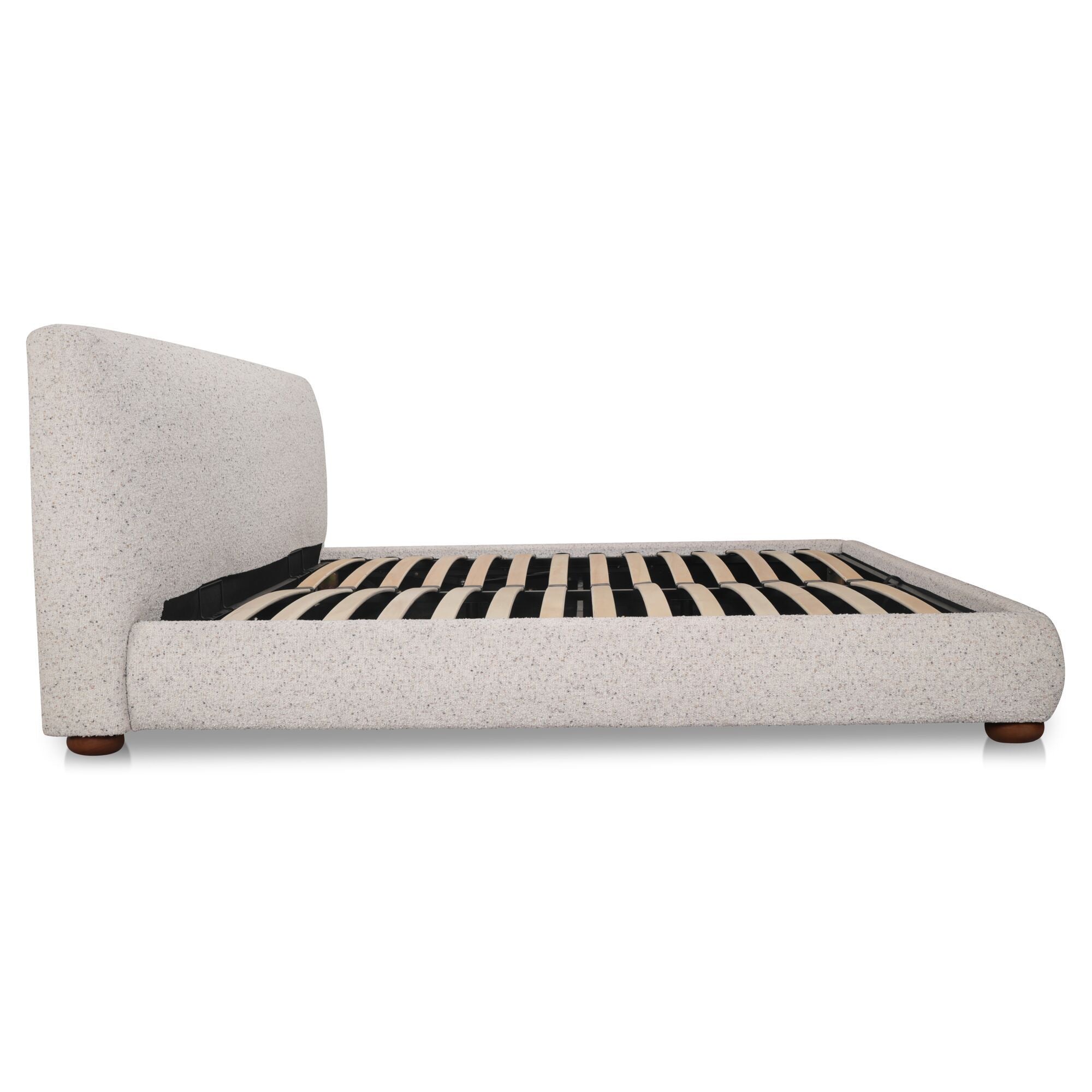 Beau - King Storage Bed - Speckled Light Gray