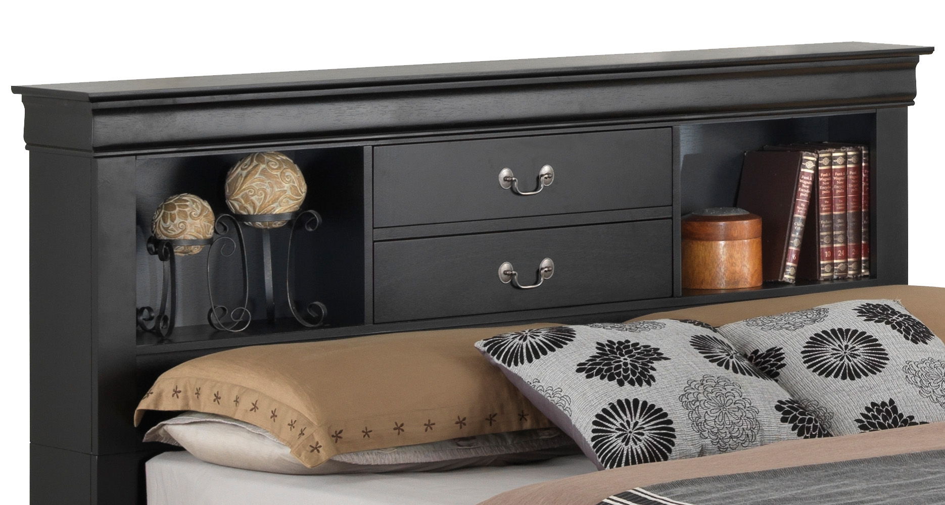 Glory Furniture - Louis Phillipe - Bookcase Storage Bed