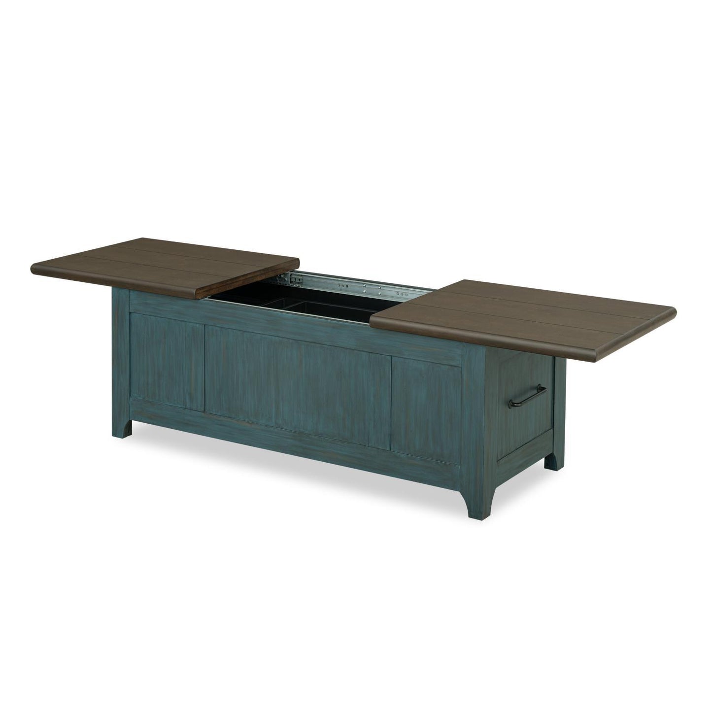 Lake House - Sliding Top Cocktail Table - Sea Glass And Dried Tobacco