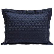 High Shine Satin - 21" x 27" Quatrefoil Quilt Pillow Sham Set (Set of 2) - Navy