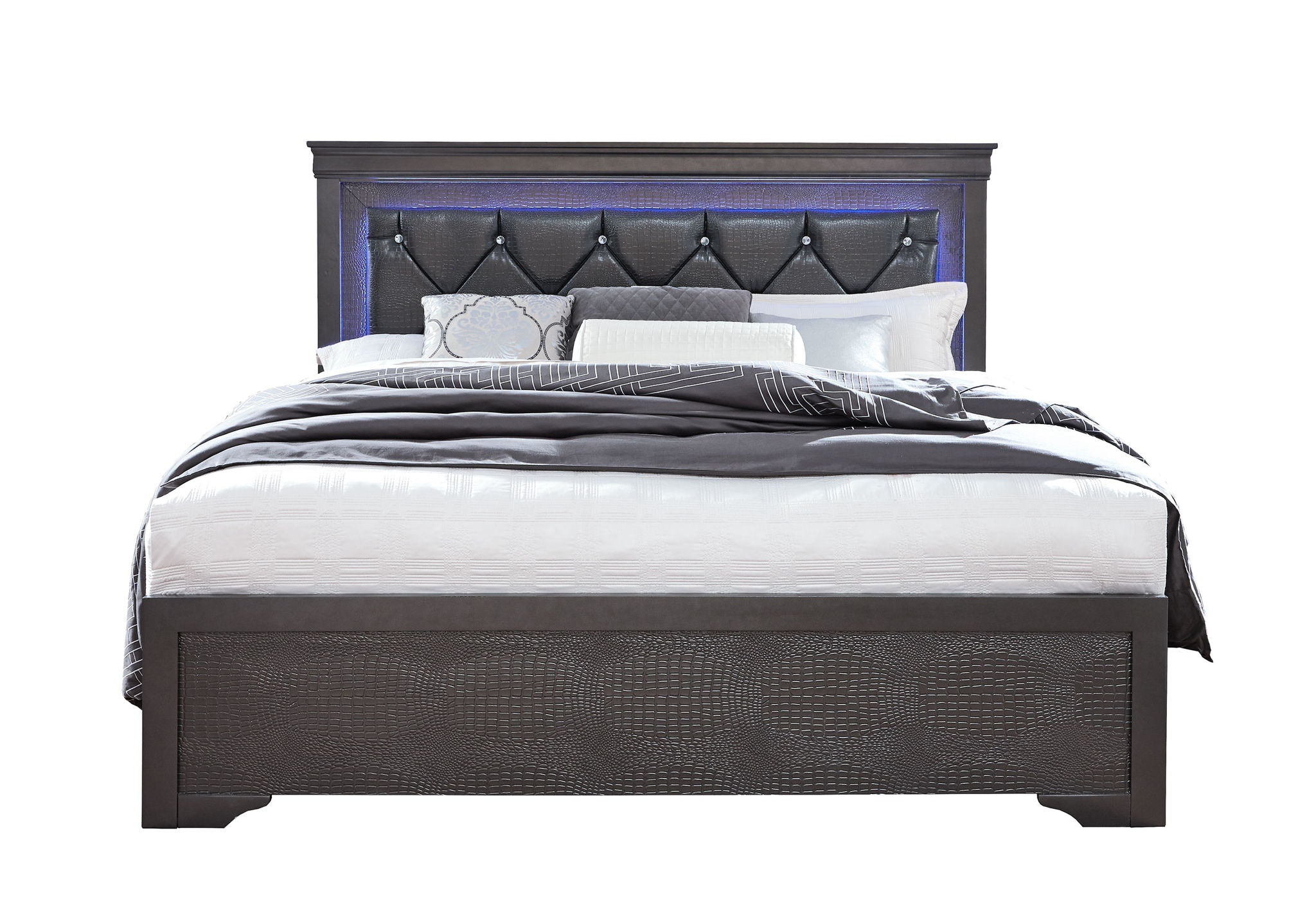 Pompei 5 Piece Full Bedroom Set With LED - Thumbnail 3