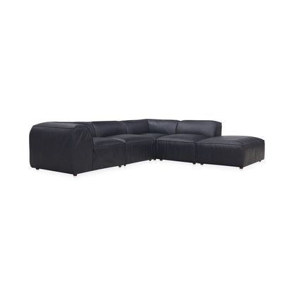 Form - Dream Modular Leather Sectional - Vantage Black