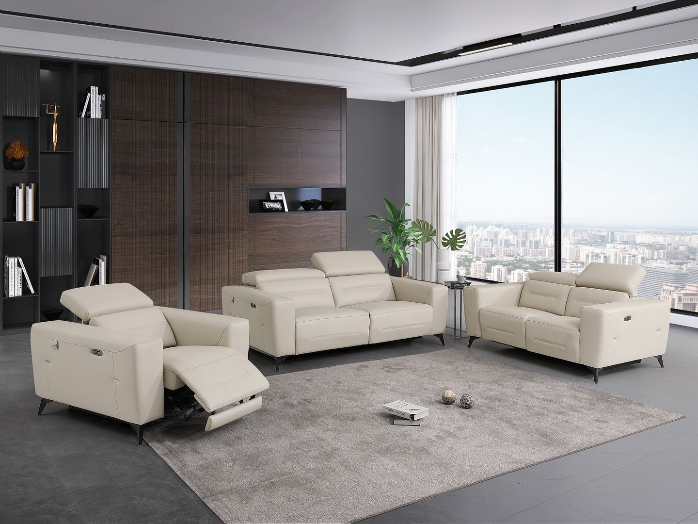989 - Power Reclining Set With Power Headrest