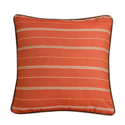 Carter - Stripe Euro Sham - Rustic Orange / Brown