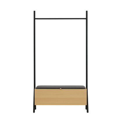 Paloma - Open Hanging Closet With Storage - Light Oak